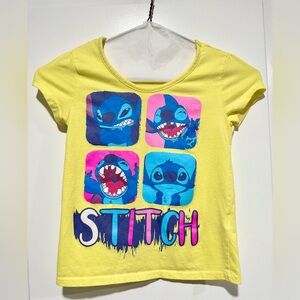 Girls, yellow, Stitch short sleeve T-shirt. Like new! Size 12.
